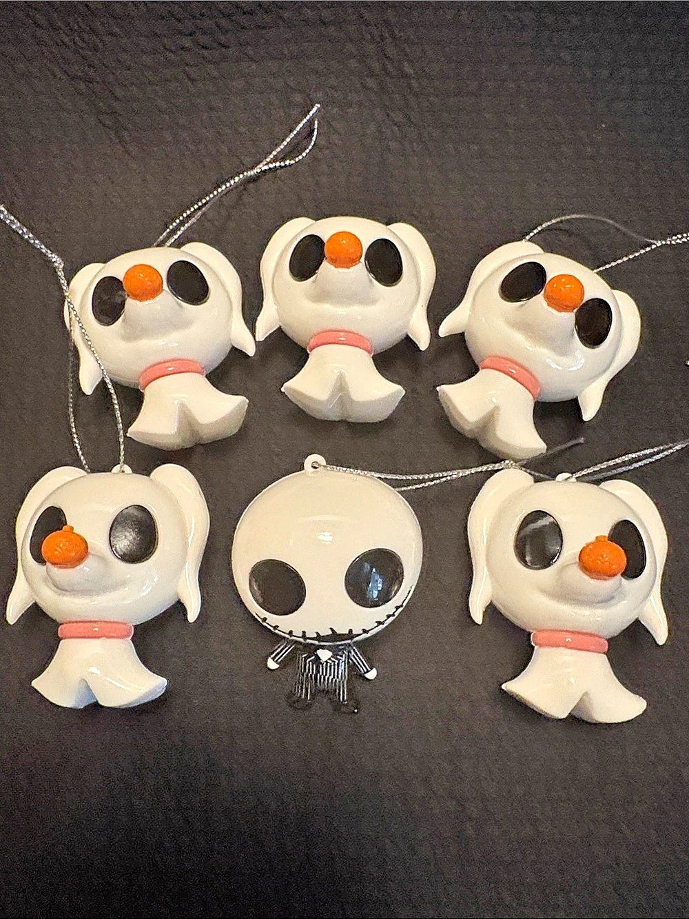 Disney Nightmare before Christmas. Ornament Set of 6 Jack Skellington & Zero!